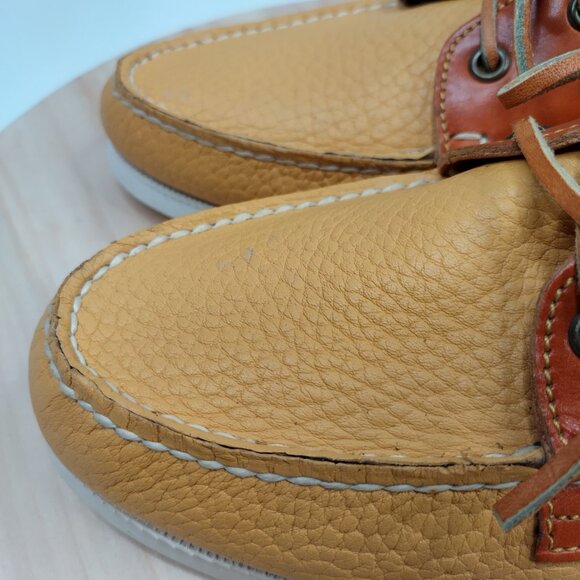 Vintage Dooney & Bourke Yellow Leather Loafer Slip On Boat Shoes Women US 11 M - Picture 4 of 14